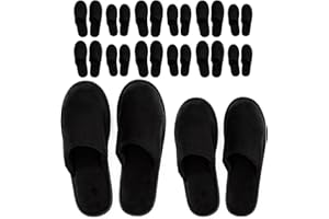 MODLUX Indoor Spa Slippers 6–12 Pairs – Unisex Washable, Non-Slip Closed Toe Disposable Slippers for Guests, Bathroom, Bedroom, Hotel, House, Bride, Travel and Shoeless Home