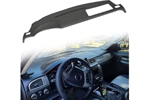 Acmex Dash Board Cover Cap Overlay Compatible with Chevy 07-14 Tahoe, Silverado LTZ, Sierra SLT, Avalanche, Suburban, Yukon Denali XL, w/o Dash Speaker (Grey)