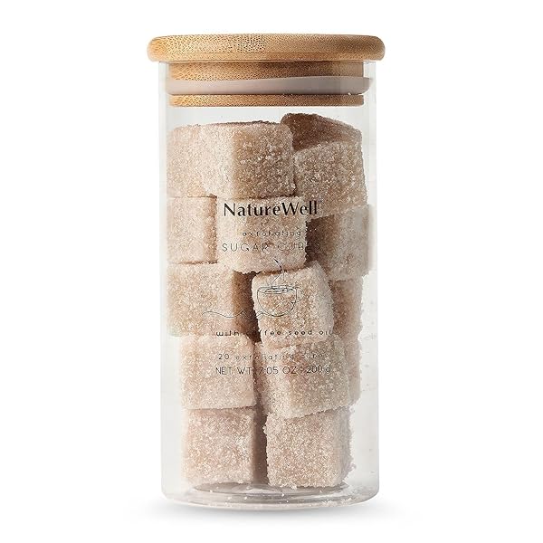 NATUREWELL EXFOLIATING SUGAR CUBES, GRAPEFRUIT AND COFFEE, 20 CUBES (2 PACK)