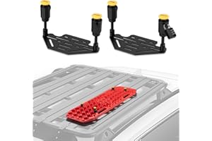 BUNKER INDUST Recovery Track Board Mounting Kit, Universal Traction Boards Mount Bracket for Rooftop Platform with Lock ( Only for 2 Boards)