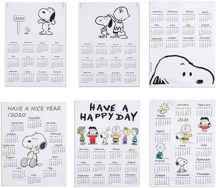 Calendario De Pared De Tela 6pcs 2020 Calendario De Pared Impreso