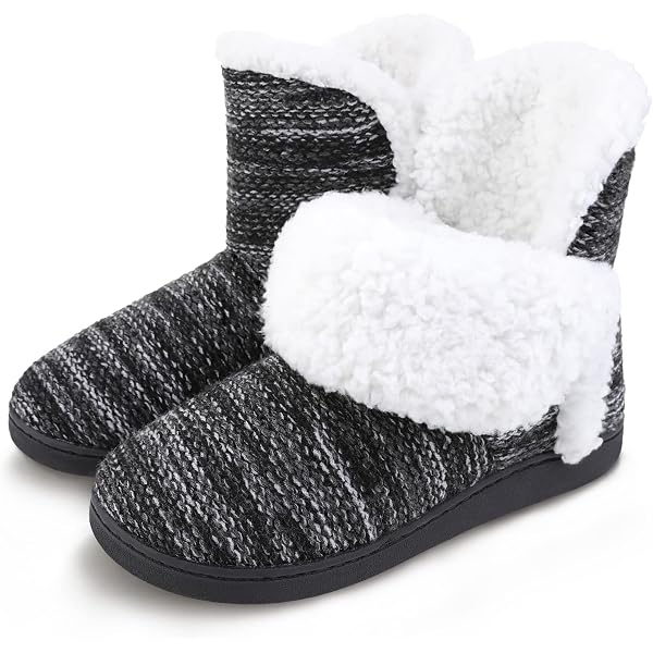 Polar Feet Women's Snugs Over-the-Ankle Slippers - Natural Suede Soles, Berber Fleece, Memory Foam Insole