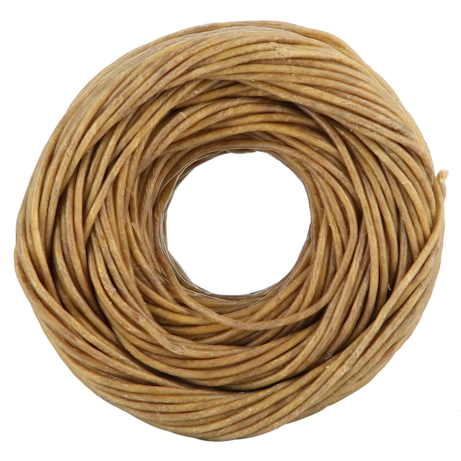 01 02 015 Candle Wicks, Slow Burning Natural Beeswax Candle Wick Wick for Burning(Dark color)