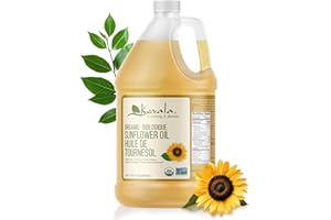 Kevala Organic Sunflower Oil - Oil Rich in Vitamin E for Cooking and Body Care, Great Ingredient for a Salad Dressing with no