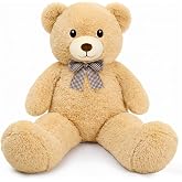 SQEQE Giant Teddy Bear Stuffed Animals 39 in, Large Teddy Bear Plush for Kids Adults, Cute Huge Plushies for Birthday Valentine's Gift