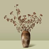 Suncalla 6 Pcs Faux Dusty Plum Berry Stem Fall Decor, Orange, 22 Inch | Artificial Branches Eucalyptus Seed, Faux Sedum Berry Spray Picks, for Home Mantel Vase Farmhouse Garden Wedding DIY Decor