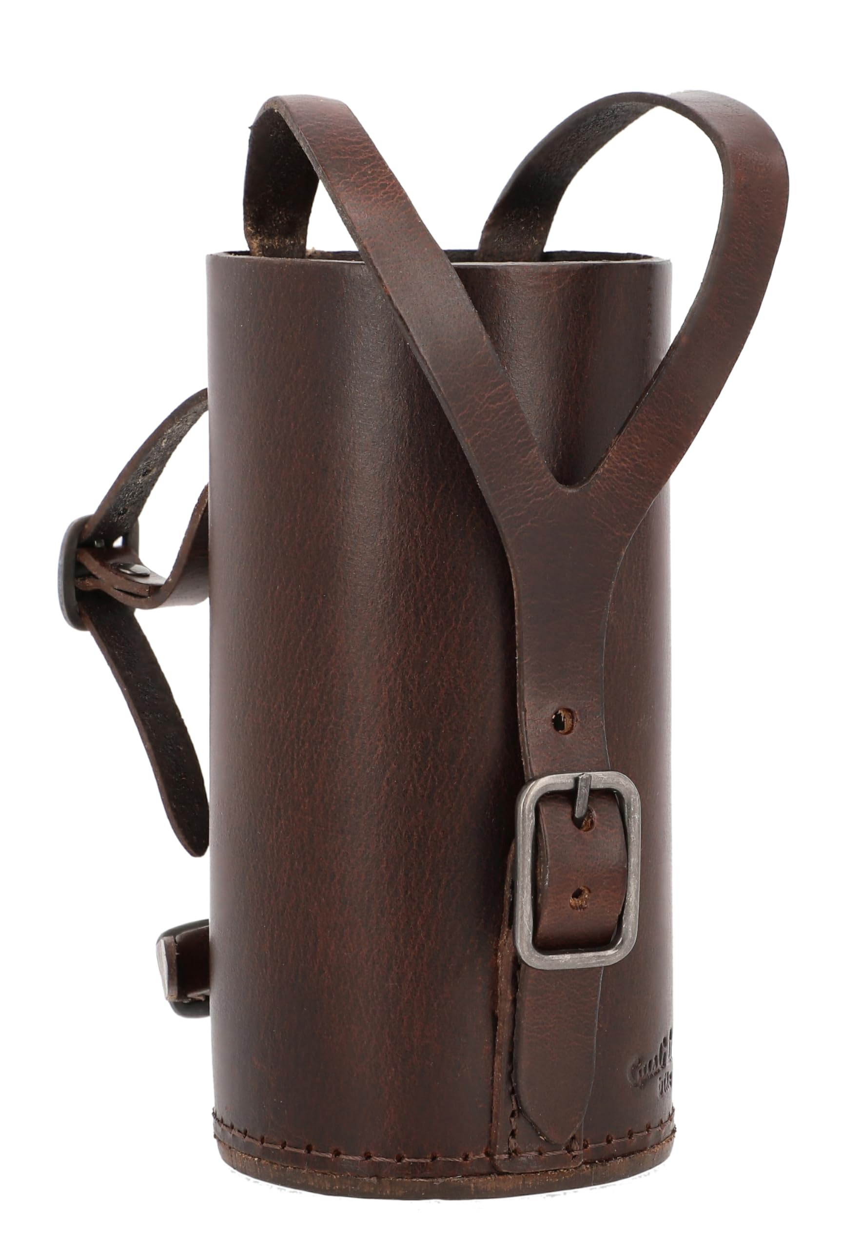 Gusti bottle case for bicycle - Connie handlebars bottle holder handlebar cup holders vintage Brown leather