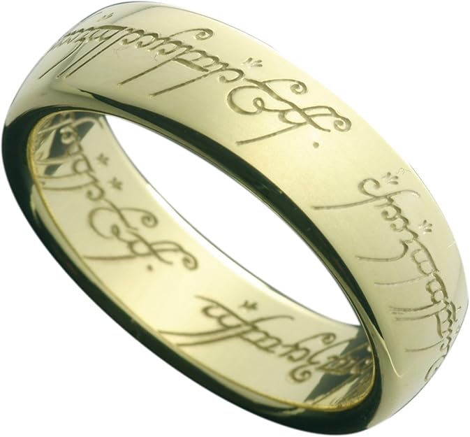 Lord Of The Rings Ring in 14 K Gold Amazon.co.uk Jewellery