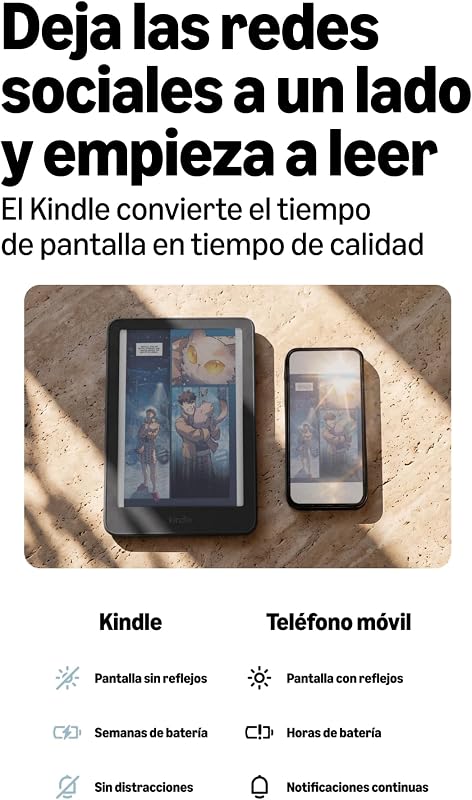 Kindle Colorsoft (última generación): ahora más fino y ligero, con pantalla a color de 7" y luz cálida (16 GB, grafito)