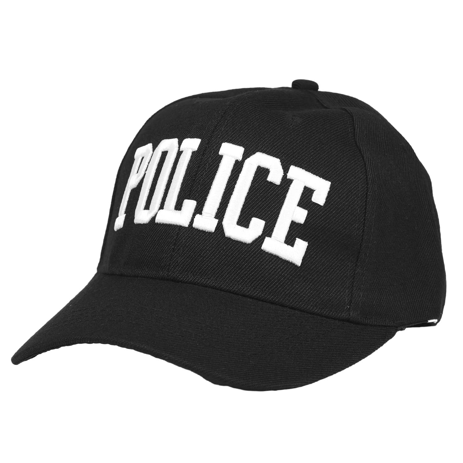 HIXNUG Police Cap Black Police Baseball Hat Adjustable Fancy Dress Hat Halloween Costume Accessories for Unisex Adult