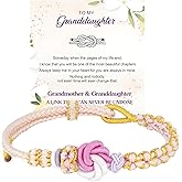 GlameVibe To My Granddaughter/Daughter/Mom Gift From Grandma -Infinity Heart Bracelet For Women, Natural Emperor Stone Double Layer Purple Beaded Woven Wrap Bracelets Adjustable Mind Peace Jewelry