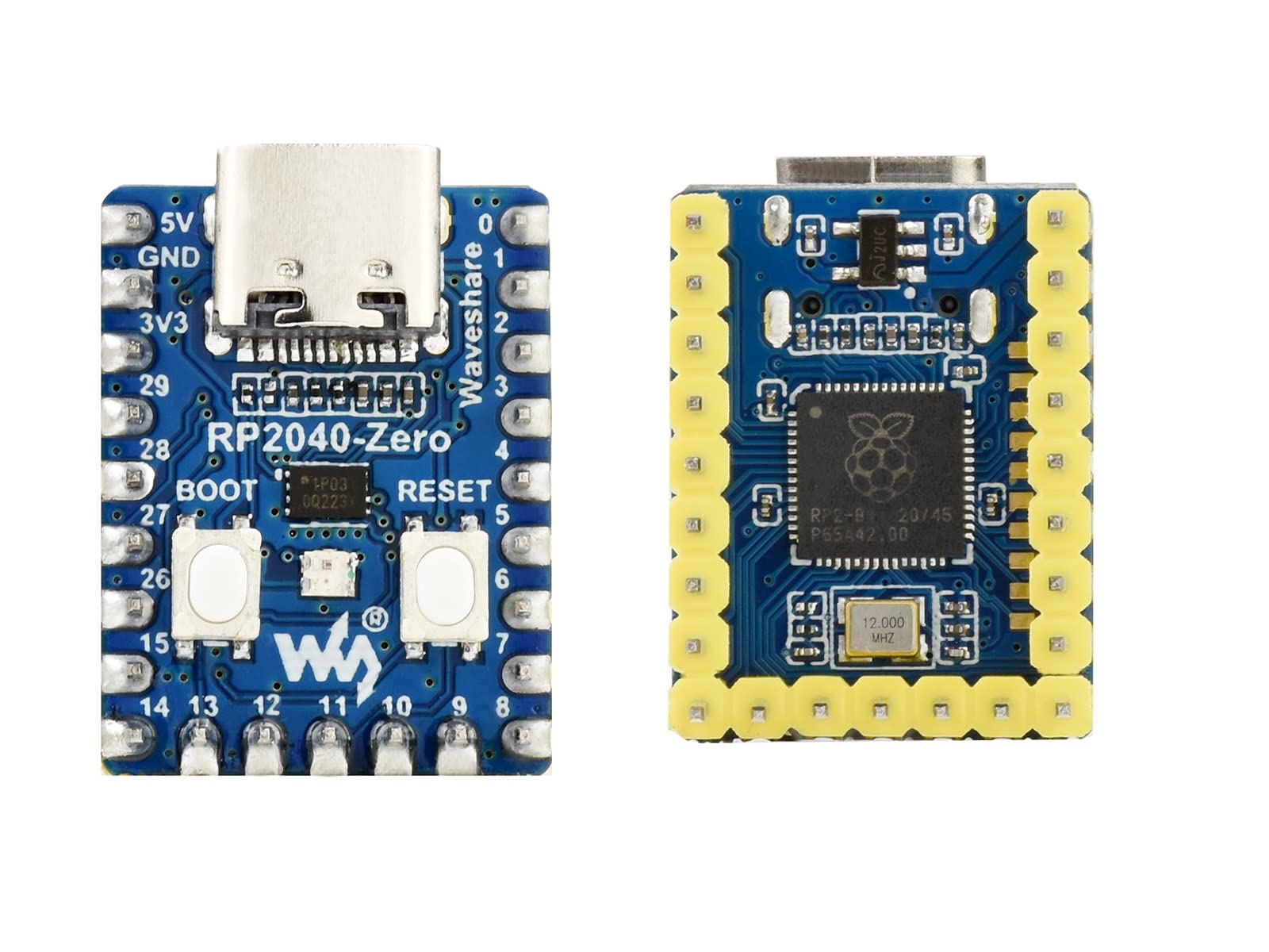 RP2040-Zero Mini Development Board with with Pre-Soldered Header Based on Raspberry Pi Microcontroller RP2040,High-Performance Pico-Like MCU Board,Low-Cost, USB-C Connector