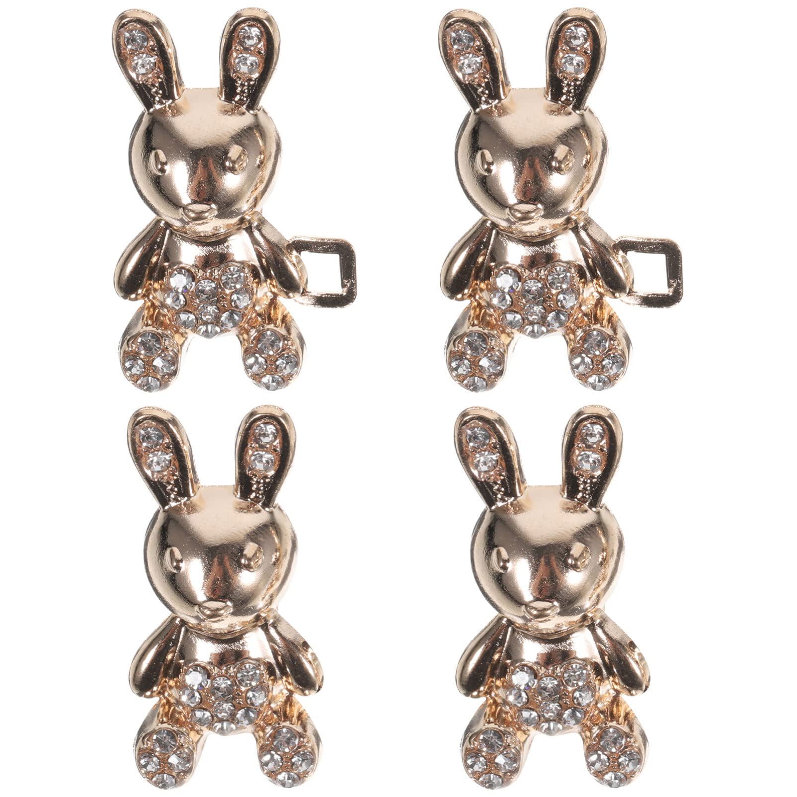 Reduce Pants Waist Button 2 Pairs of Pant Waist Tightener Replacement Waist Buckles Adjustable Rabbit Shape Clips Pant Waistband Expander