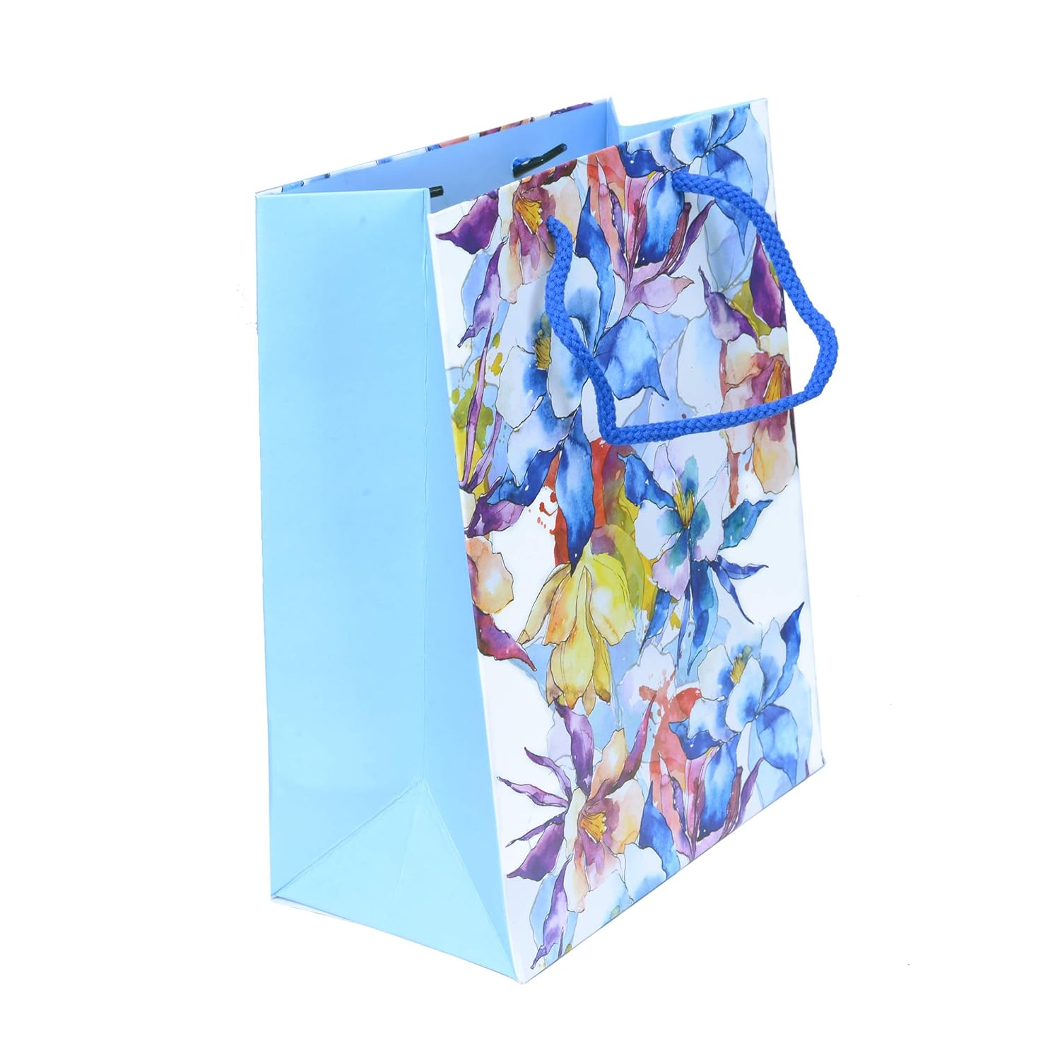 Paper Pep Packaging Collection Floral Blue Small Paper Bag Pack of 6