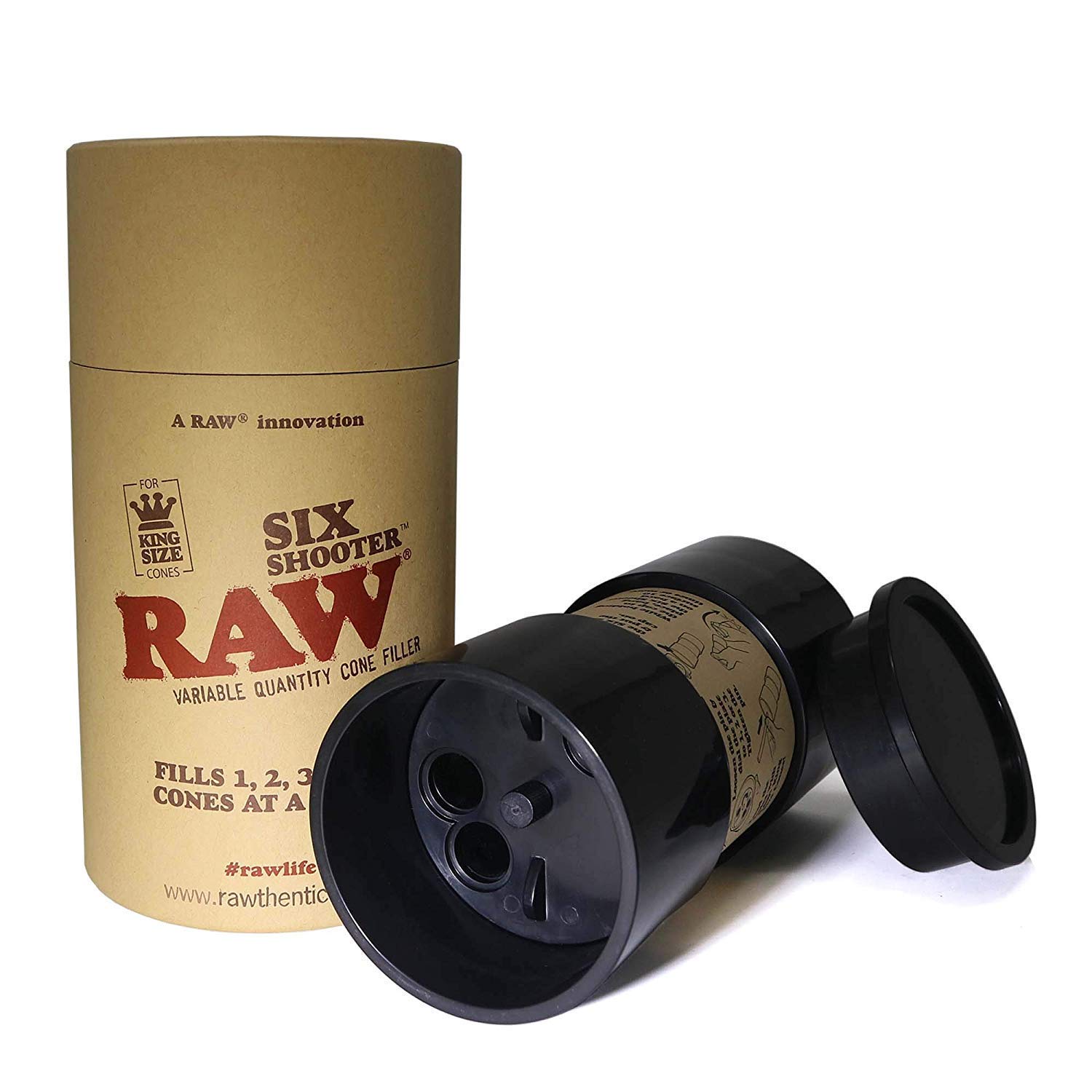RAW 18319 Six Shooter Filler for King Size Cones, Plastic