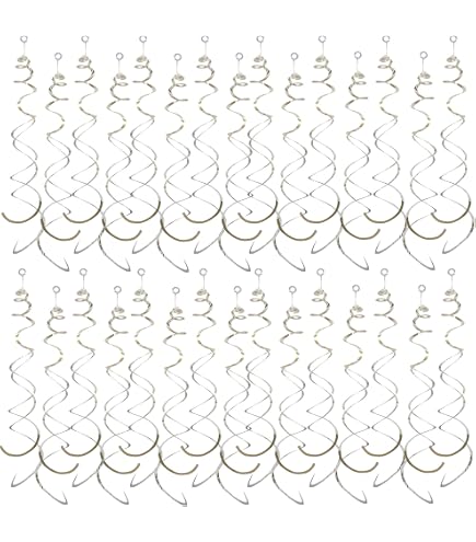 BEISHIDA Black Gold Silver Star Hanging Swirl Decorations