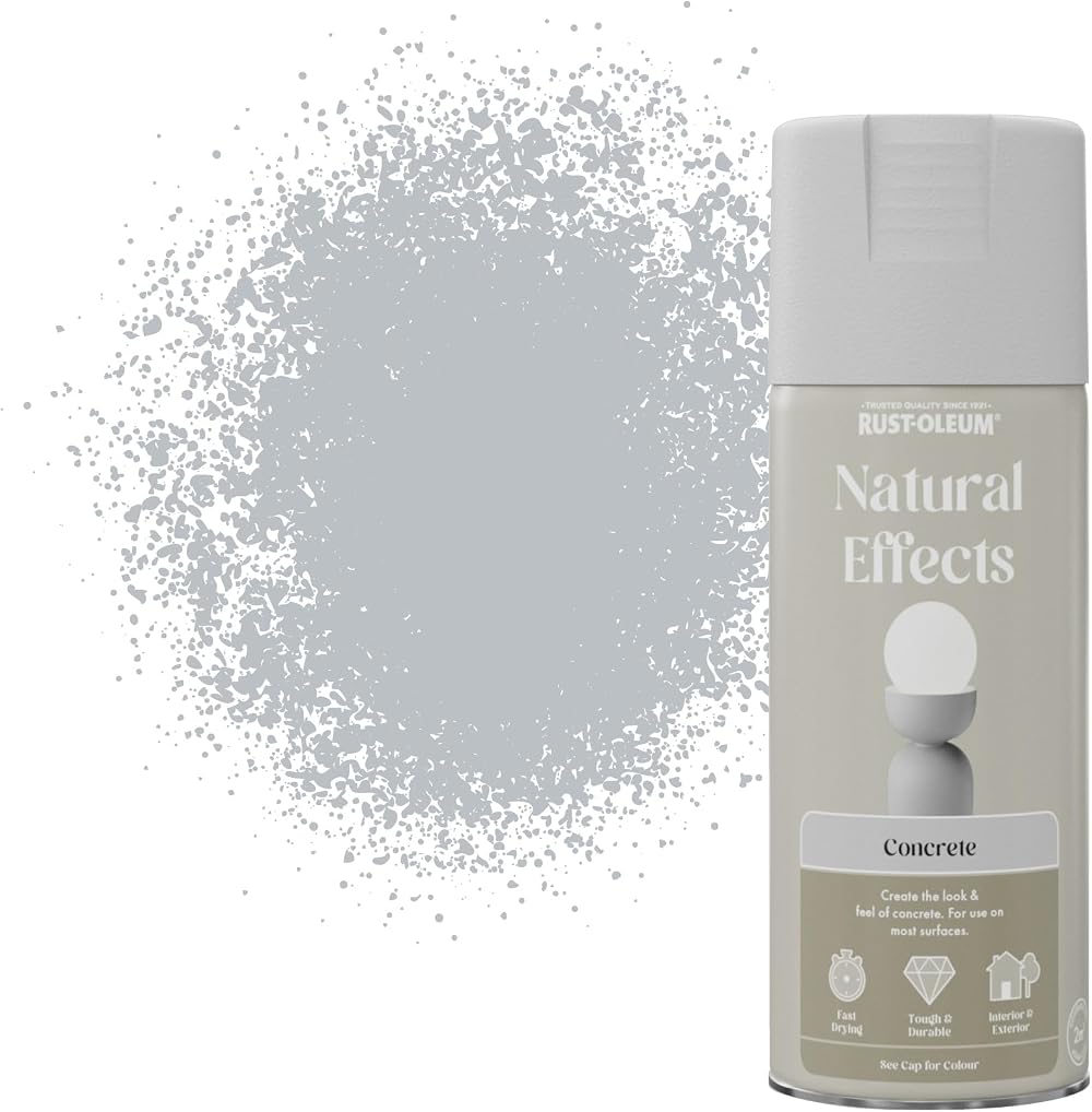 Rust-Oleum 400ml Natural Effects Spray Paint Concrete Finish Fast Drying