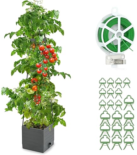 Maceta Elevada GREEN MOUNT Con Enrejado - 67.5 Pulgadas - Autorriego - Ruedas - Para Tomates Y Plantas
