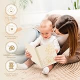 Lanpn Baby Memory Book for Boy Girl Linen Cover 154 Pages Beige view 6