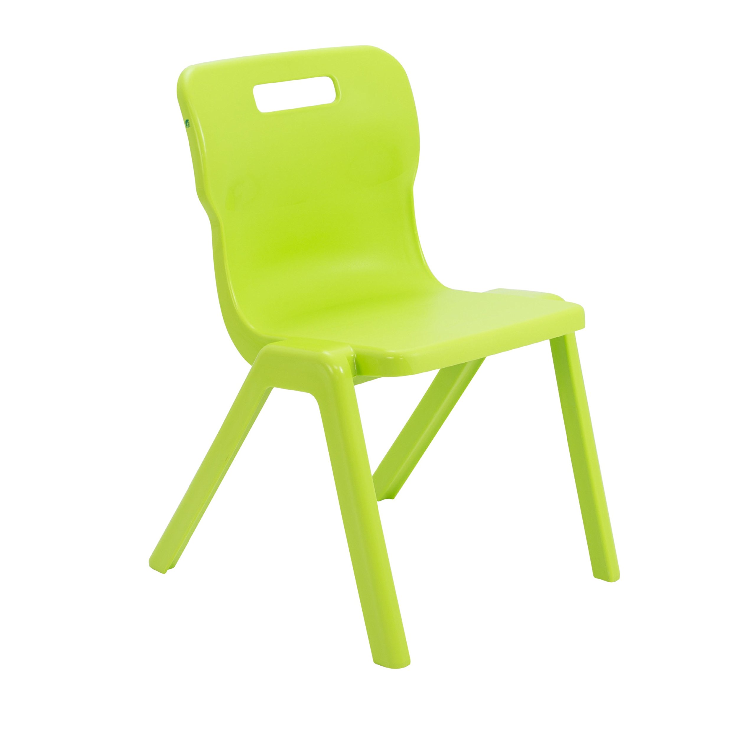 Titan One Piece Classroom Chair, Plastic, Lime Green, Size 6 for Ages 13+ Years