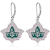 Aka Gifts 925 Sterling Silver aka earrings Aka sorority gifts for women