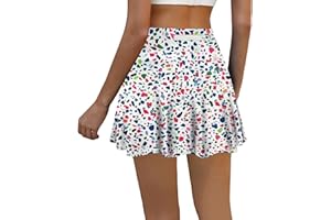 LouKeith Womens Tennis Skirt High Waisted Athletic Skorts Running Casual Pickle Ball Golf Skirts with Pockets