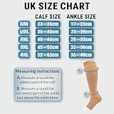 360 Relief Open Toe Compression Socks 15-20 mmHg L/XL Beige 1 Pair view 3