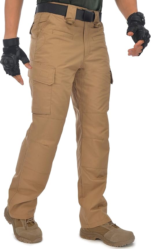 HARD LAND Tactical pants with Teflon-coated finish and reinforced knees