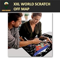 Global Walkabout- Scratch Off World FLAGS Map Large