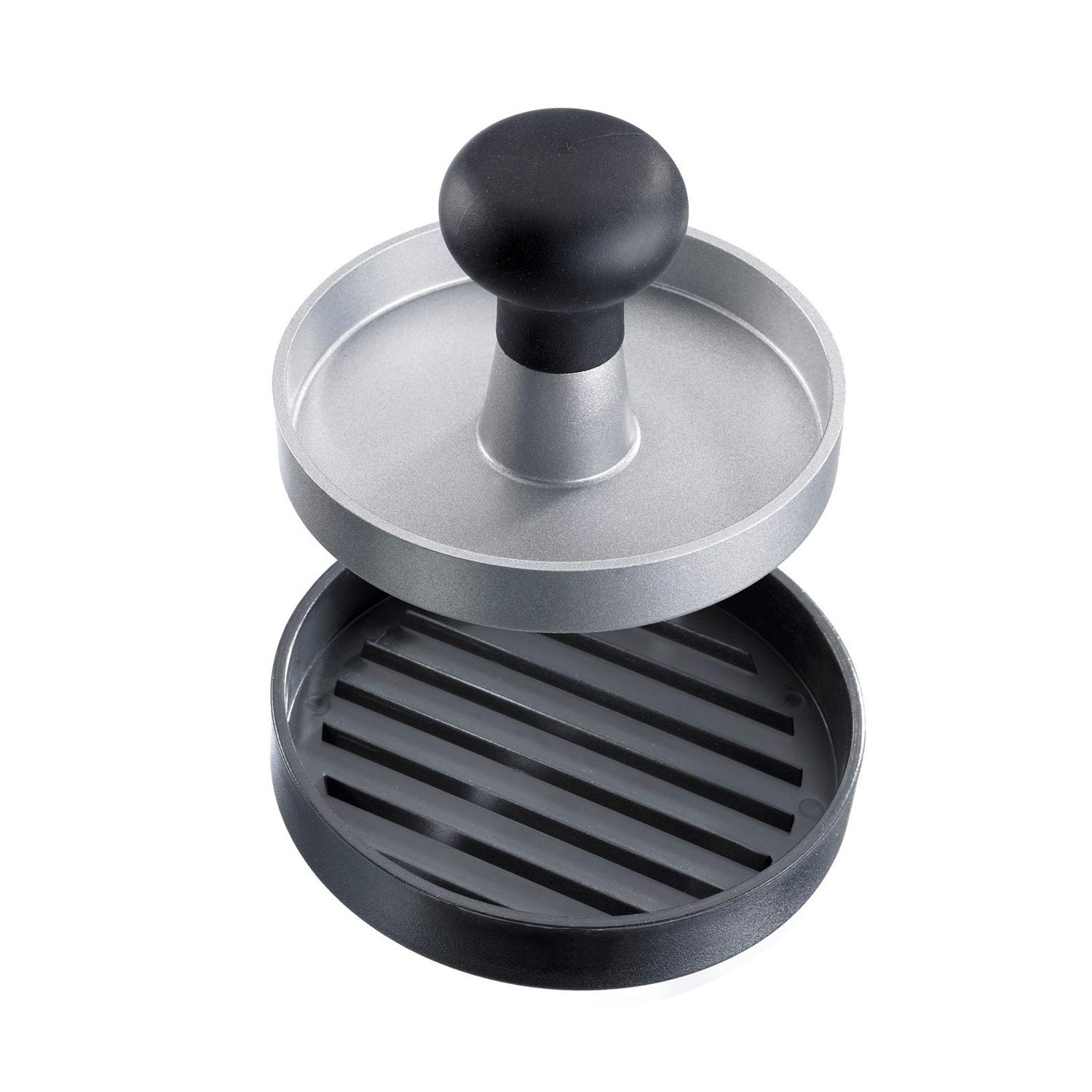 Westmark Hamburger Maker, Inner diameter 11 cm, Aluminium/Plastic, Uno, Black/Silver, 62312260