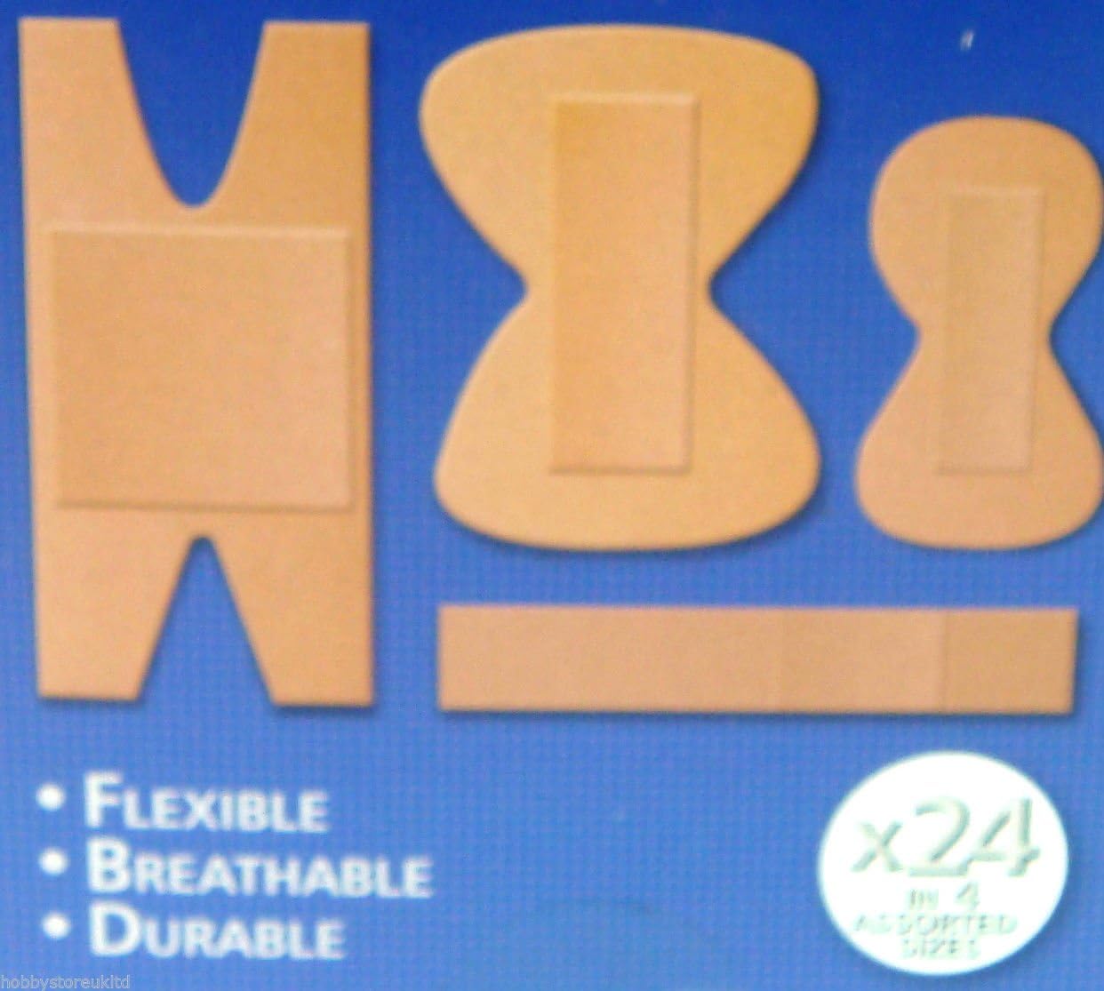 Fabric Plasters Finger Plasters Fabric Bandage First Aid Plaster Strip x 24, Brown, 24 Count (Pack of 1) - Image 4