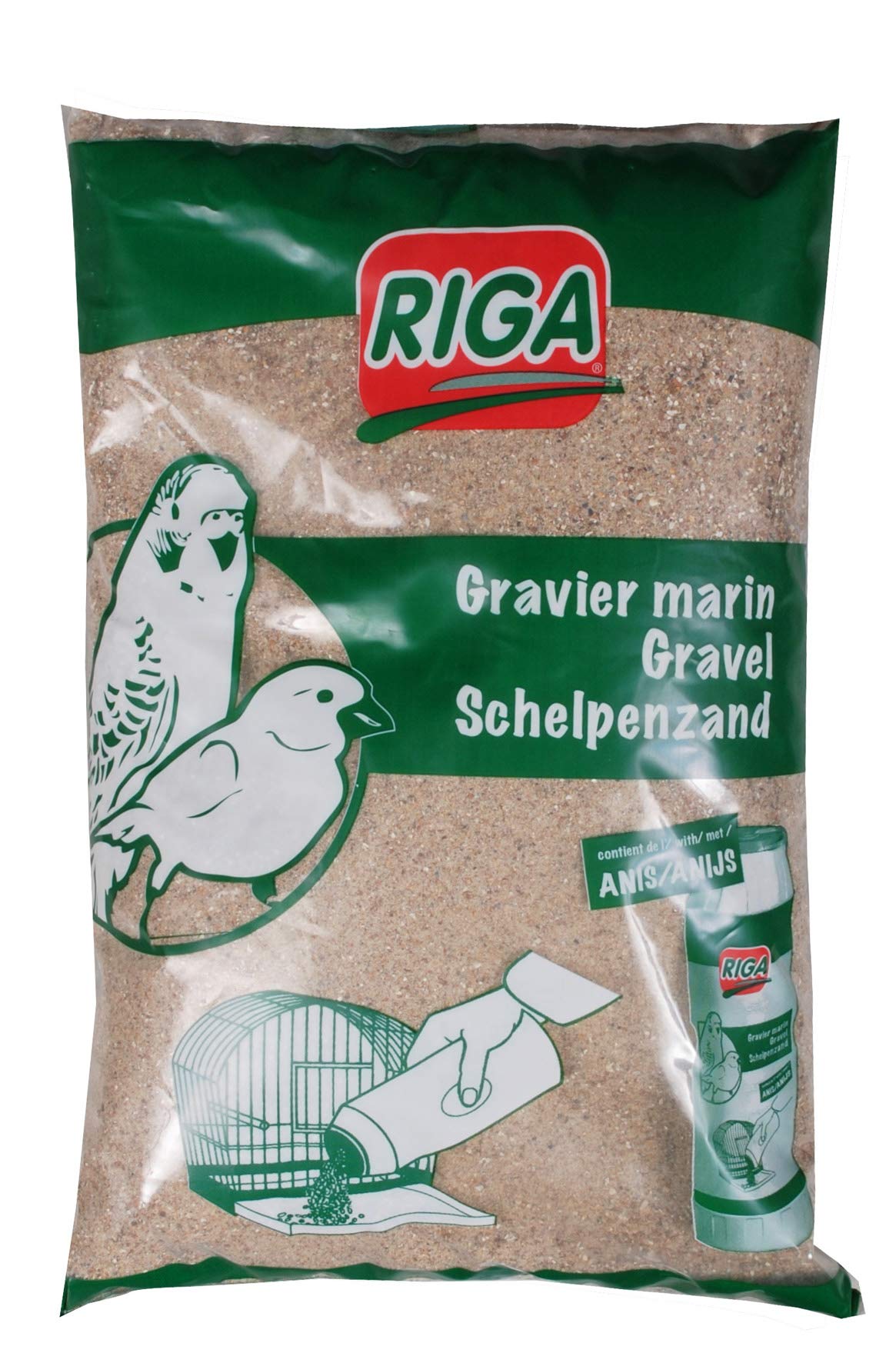 Riga Marine Gravel Lime Green with Cushion 5 kg