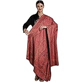 Exotic India Kani Jamawar Shawl From Amritsar with Multicolor Woven Flowers on All-Over