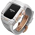 VERTU H1 Diamonds Smart Watch for Men, Mechanical Smartwatch for Android with 1.85" Sapphire Display, Answer/Make Call, Fitness Watch, Blood Oxygen, Heart Rate and 100+ Sports Modes (White/Gold)