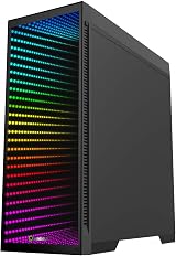 GameMax Abyss ARGB E-ATX PC Gaming Case Black Tempered Glass Infinity Mirror view 7