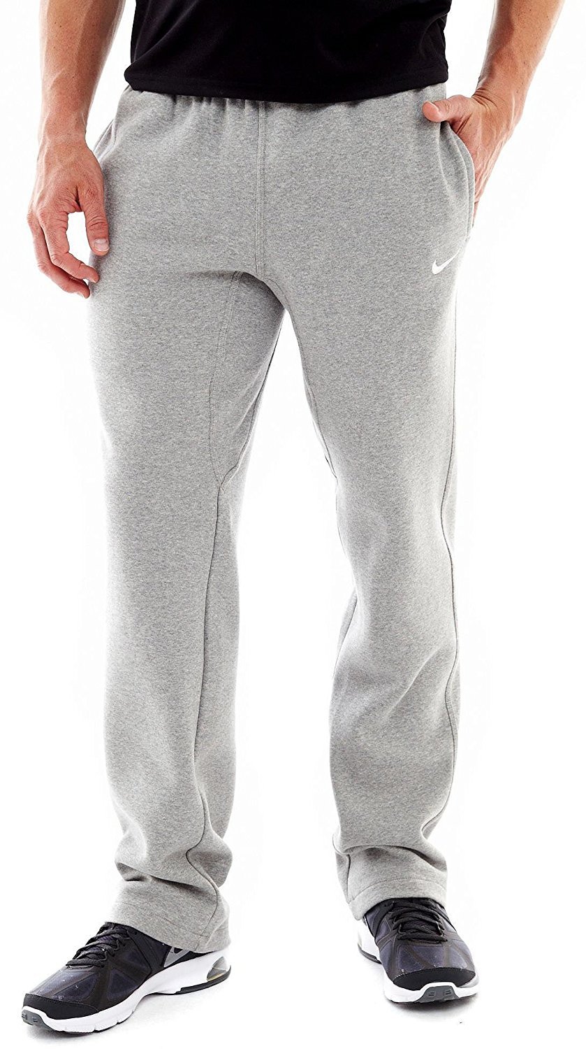 nike fleece open hem men's pants