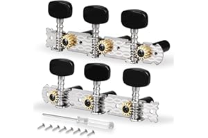 Mr.Power Classical Guitar Tuners 6 Strings Tuning Keys Pegs with Tools Screwdriver, Guitar Accessories for Men Guitarist Musician Music Lover Players (Black Button)