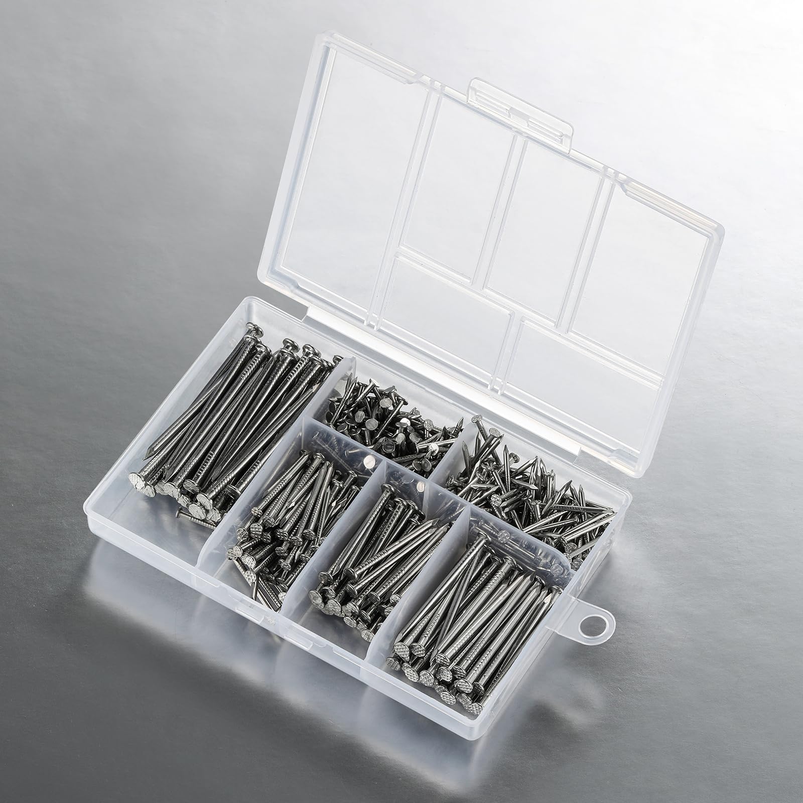 430pcs Stainless Steel 304 Nails Kit, Hanging Nails Kit, Wall Nails Kit, Dowels Kit, Long Nails Kit