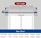 Deconovo 25mm Extendable Curtain Poles 76-116cm Silver Eyelet Rods view 8