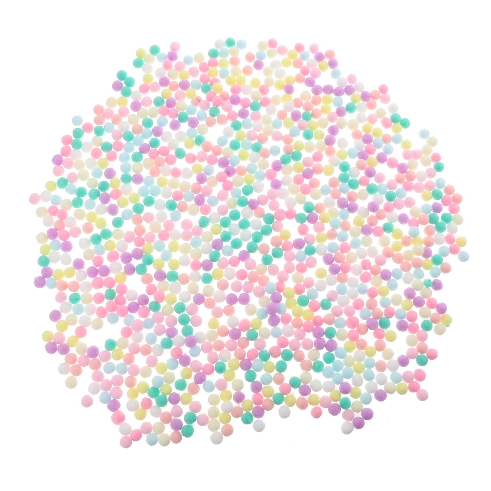 1bag Colorful Fluffy Ball Ornaments for DIY Projects Small Pom Poms Safe Materials for Clothing Jewelry Hats and Accessories Creative Crafts and Relaxing Activities