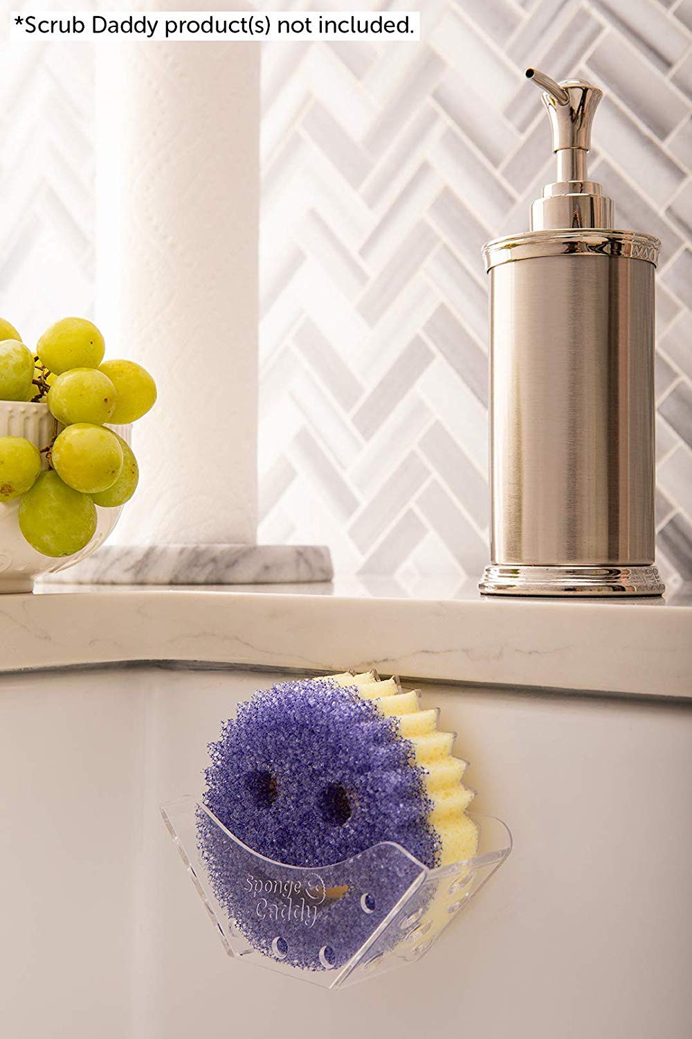 Scrub Daddy, Sponge Caddy Universal Self Draining Sponge Holder with