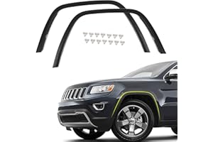 FIONE 2pcs Front Wheel Arch Fender Flares Compatible with Jeep Grand Cherokee 2011-2016 Moulding Molding Trim Cover Left Driver Right Passenger Side CH1291106 CH1290106 1MP39RXFAE1MP38RXFAE