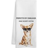 WOTYPU Funny Chihuahua Gifts Kitchen Towels, Chihuahua Gifts for Women Dish Tea Towel for Kitchen Decor, Chihuahuas Gifts Hand Towels for Bathroom Decor, 16X24 Inch
