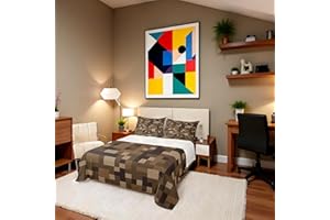 Sandbox Pixelated Bed Sheets Queen Size,Grid Army Camo Pixel Games Bedding Set, Cartoon Gamepad Video Games Boys Girls Room D