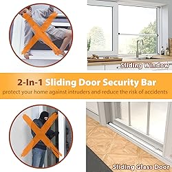 Sliding Door Security Bar 18"-51", Adjustable