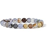 Cherry Tree Collection Gemstone Beaded Stretch Bracelet 8mm Round Beads 7"