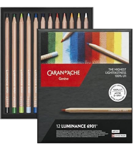 Amazon.com : CREATIVE ART MATERIALS Caran D'ache Luminance Colored
