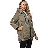 FADSHOW Women's Winter Thickened Down Jackets Long Down Coats Warm Parka with Hood