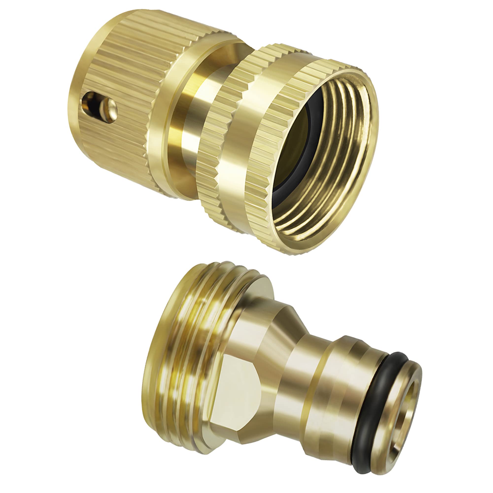 Brass 3/4" Faucet Adapter - Male Thread Garden Hose Pipe Connector for Watering & Car Wash
