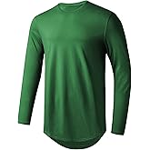 Mens Longline Gym Muscle Bodybuilding Tshirts Hipster Reflective Line Scallop Crewneck Tees Shirts Tops
